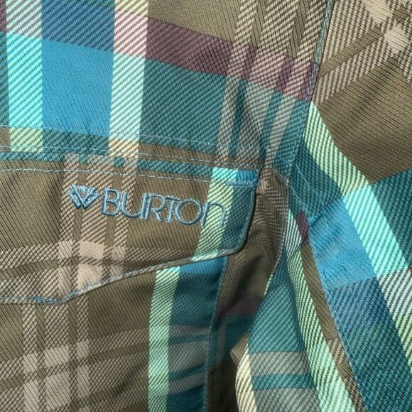 Burton the White Collection Plaid Snowboard Jacket size large - Picture 3 of 10